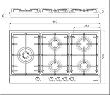 Carica l'immagine nel visualizzatore di Gallery, FOSTER PIANO COTTURA DA 86
