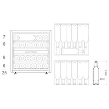Carica l'immagine nel visualizzatore di Gallery, CANTINA VETRO NERO PANDO PVMAV6025CRL