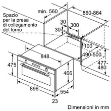 Carica l&#39;immagine nel visualizzatore di Gallery, FORNO MULTIFUNZIONE BOSCH 90 VBC5580S0
