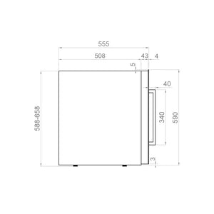 CANTINA VETRO NERO PANDO PVMAV6025CRL